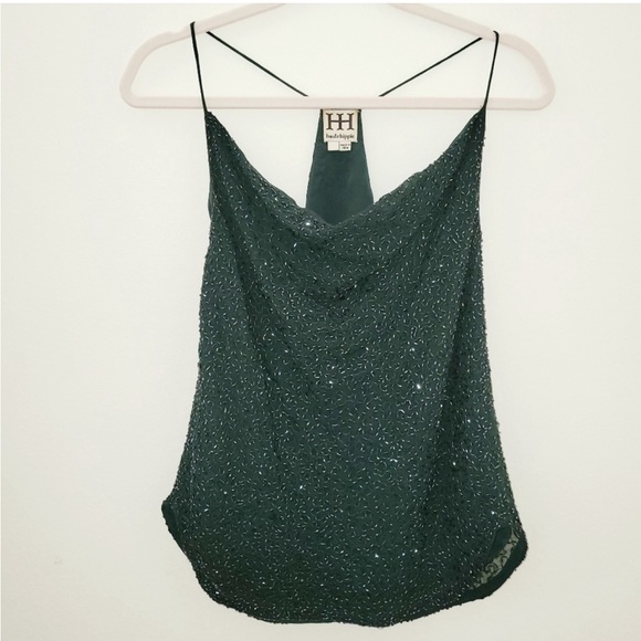 Haute Hippie Tops - Haute Hippie Green Sequin Camisole sz M